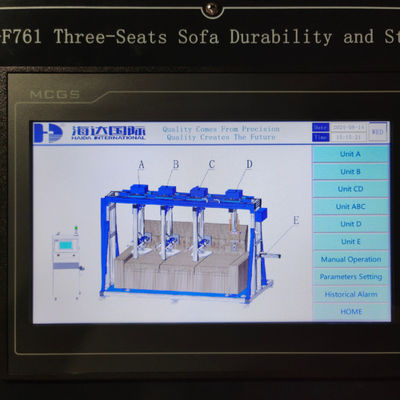 Три диванные сиденья и задней стойкости испытательной машины
