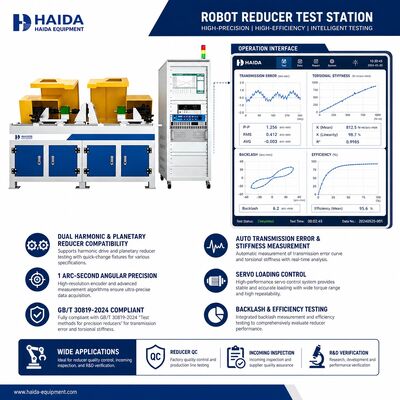 HD Robot Reducer Test Station Harmonic Planetary Gearbox Testing Machine Transmission Error Backlash Stiffness 1 Arc Second