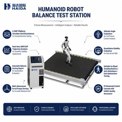 Humanoid Robot Balance Test Station 6 DOF Motion Platform Bipedal Robot Stability Testing Equipment ZMP COP Analysis