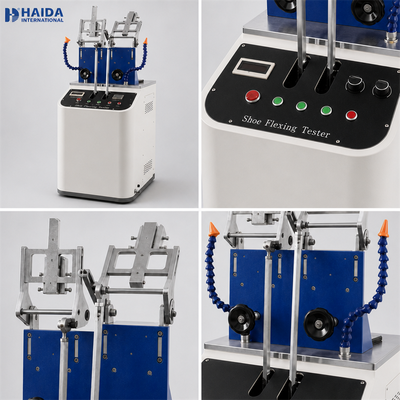 HAIDA Shoe Flexing Tester Машина для испытания сопротивления гибкости обуви и подошвы GB T 3903.1 Стандартное оборудование для испытания обуви